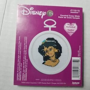NWT DISNEY JASMINE ALADDIN CROSS STITCH